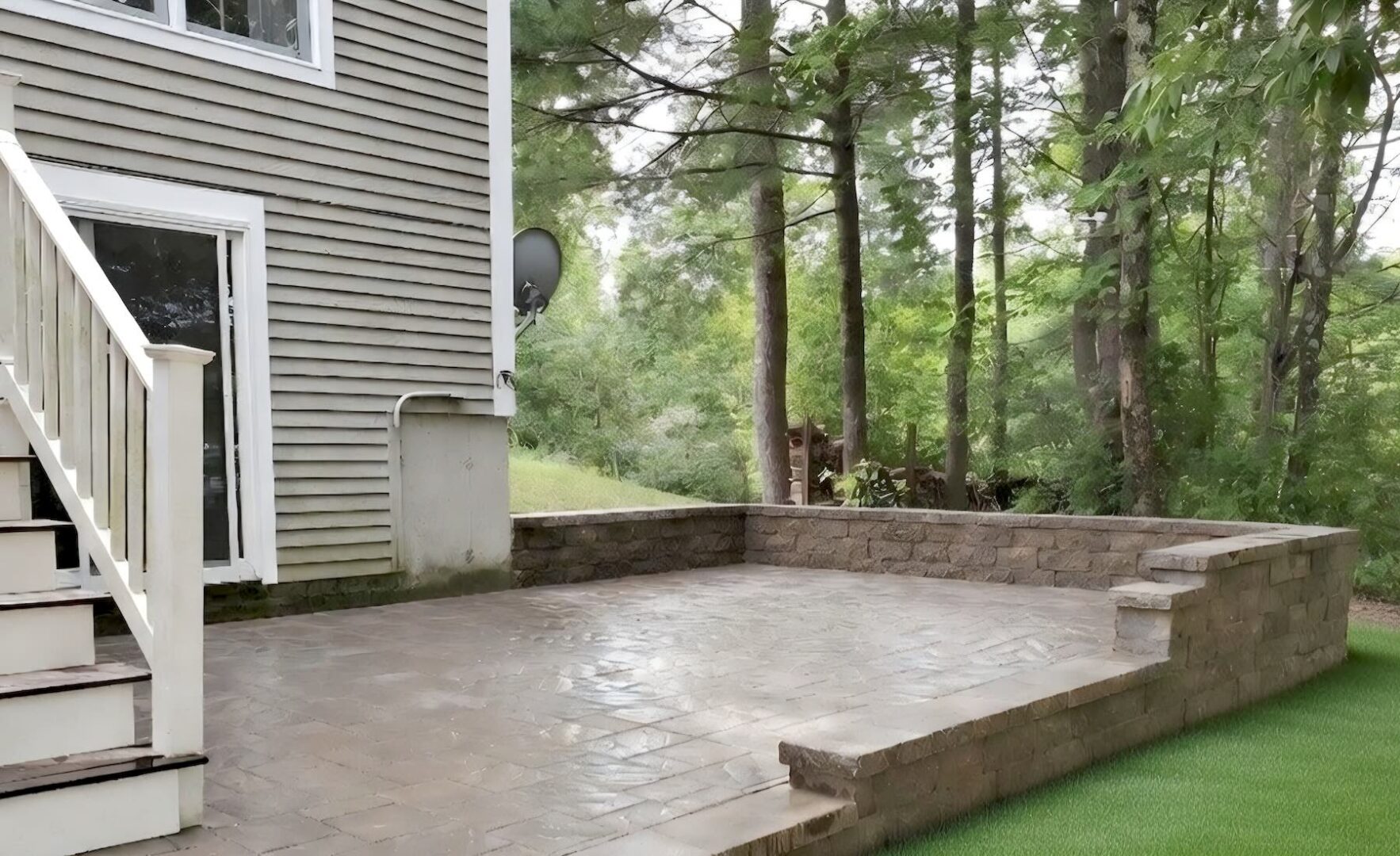 hardscape fire pits and sitting walls